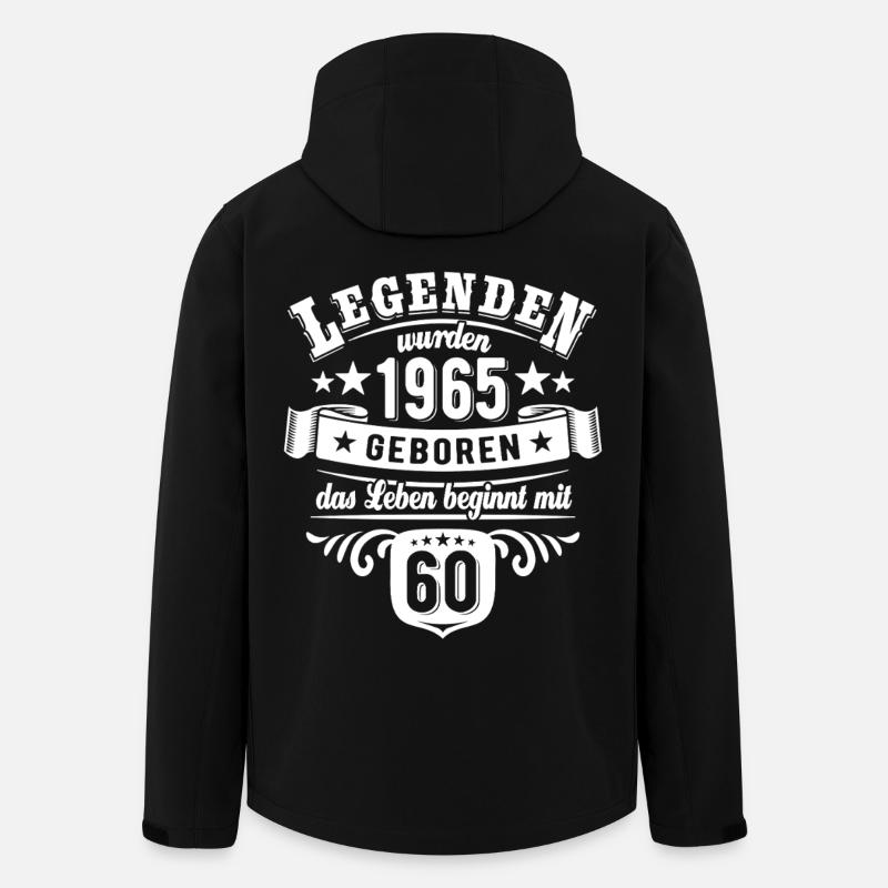 Legenden wurden 1965 geboren - 60. Geburtstag - Recycelte Männer Softshell-Jacke von Stanley/Stella - Schwarz