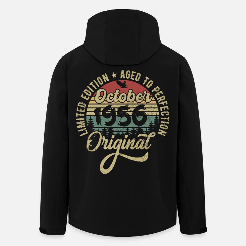 october 1956 anniversary october 1956 october - Men’s Recycled Softshell Jacket by Stanley/Stella - black