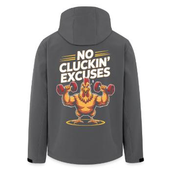 Chemise de fitness au poulet motivant - Veste softshell homme en polyester recyclé Stanley/Stella - noir - Dos - AI Model Male 185 light (185cm)