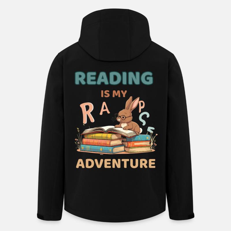 Lesen ist meine Abenteuer Leidenschaft - Recycelte Männer Softshell-Jacke von Stanley/Stella - Schwarz