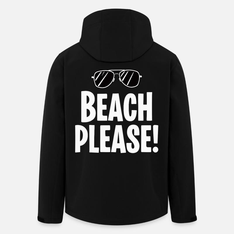 Strandurlaub Sonnenbrille Spruch - Recycelte Männer Softshell-Jacke von Stanley/Stella - Schwarz