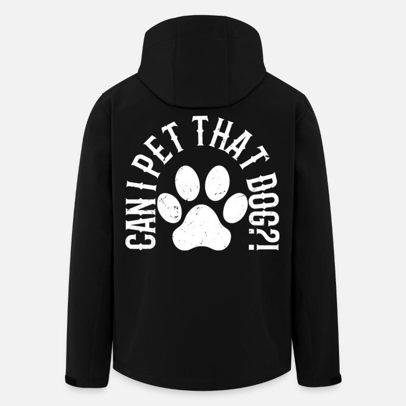 Patte de chien avec lettrage - Veste softshell homme en polyester recyclé Stanley/Stella - noir