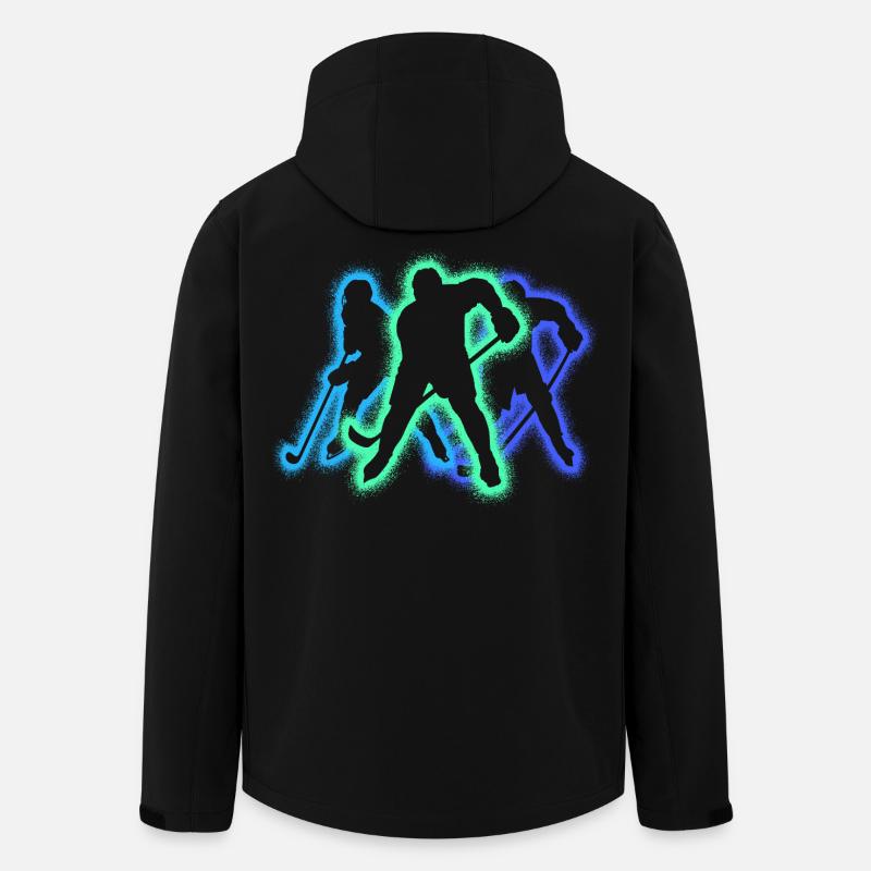 Eishockey Silhouette Jungen Eishockeyspieler - Men’s Recycled Softshell Jacket by Stanley/Stella - black