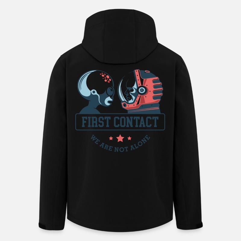 alien_astronaut_first_contact - Recycelte Männer Softshell-Jacke von Stanley/Stella - Schwarz