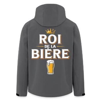 König Des Bieres Paar Humor Aperitif - Recycelte Männer Softshell-Jacke von Stanley/Stella - Schwarz - Hinten - AI Model Male 185 light (185cm)