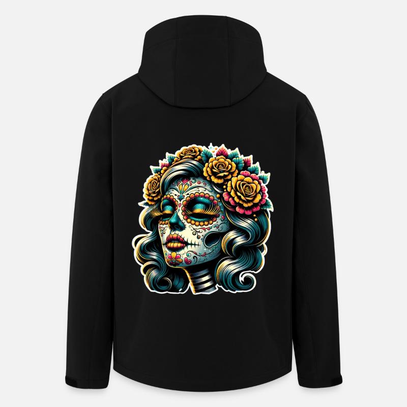 La Catrina - Recycelte Männer Softshell-Jacke von Stanley/Stella - Schwarz