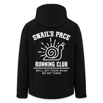 Snail's Pace Running Club - Men’s Recycled Softshell Jacket by Stanley/Stella - black - Back - AI Model Male 185 light (185cm)