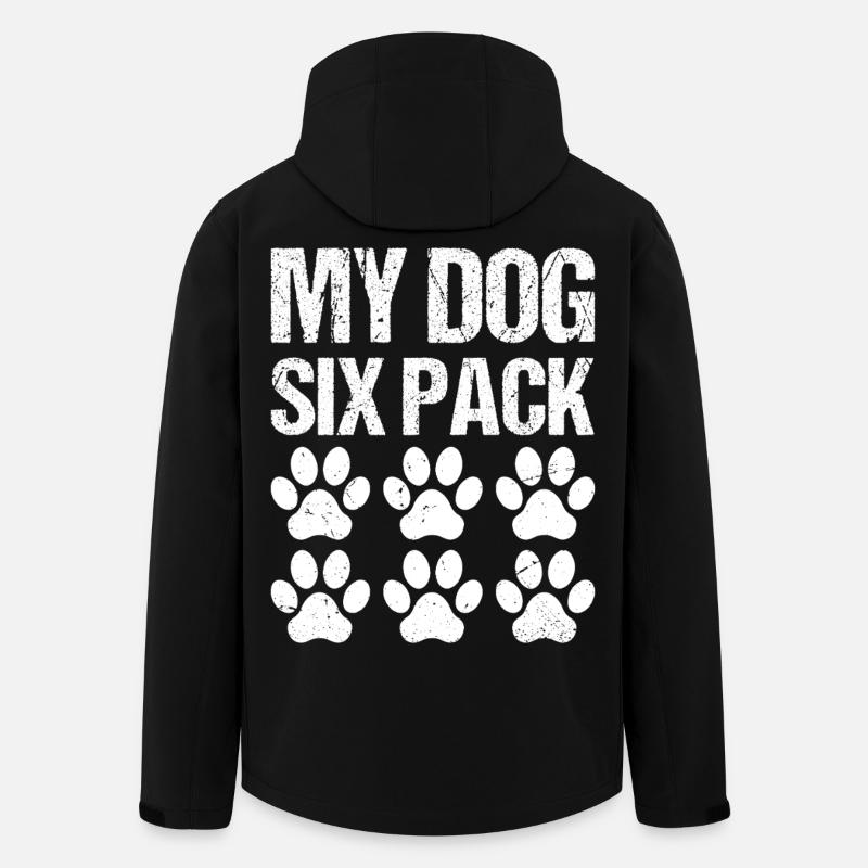 my dog six pack - Recycelte Männer Softshell-Jacke von Stanley/Stella - Schwarz
