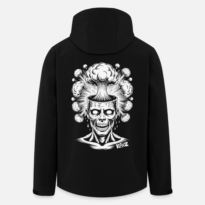 Kreative Explosion und Comic Illustration - Recycelte Männer Softshell-Jacke von Stanley/Stella - Schwarz