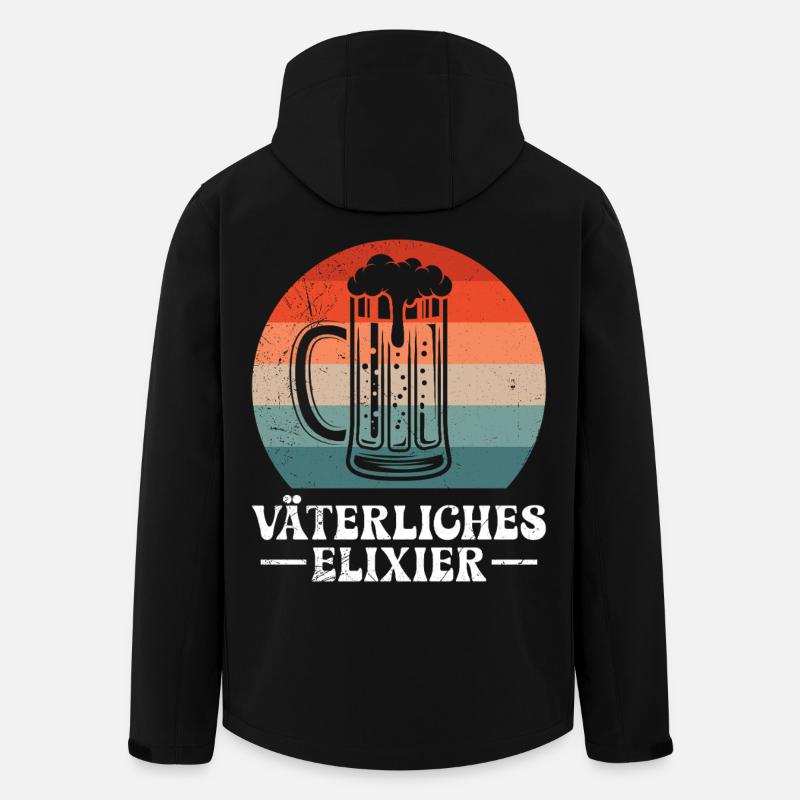 Paternité ÉLIXIR PATERNAIRE Drôle - Veste softshell homme en polyester recyclé Stanley/Stella - noir