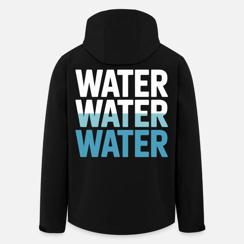 Boire Eau Hydrater Océan Rivière - Veste softshell homme en polyester recyclé Stanley/Stella - noir