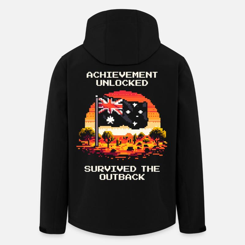 Achievement: Outback Survived | Australia - Men’s Recycled Softshell Jacket by Stanley/Stella - black