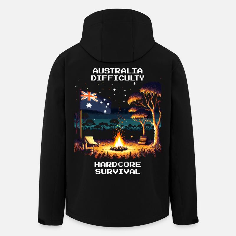 Australien: Hardcore-Survival | Outback - Recycelte Männer Softshell-Jacke von Stanley/Stella - Schwarz