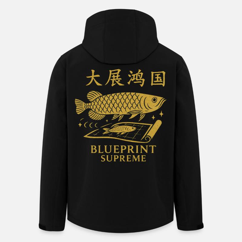 Blueprint Supréme 大展鸿图  - Recycelte Männer Softshell-Jacke von Stanley/Stella - Schwarz