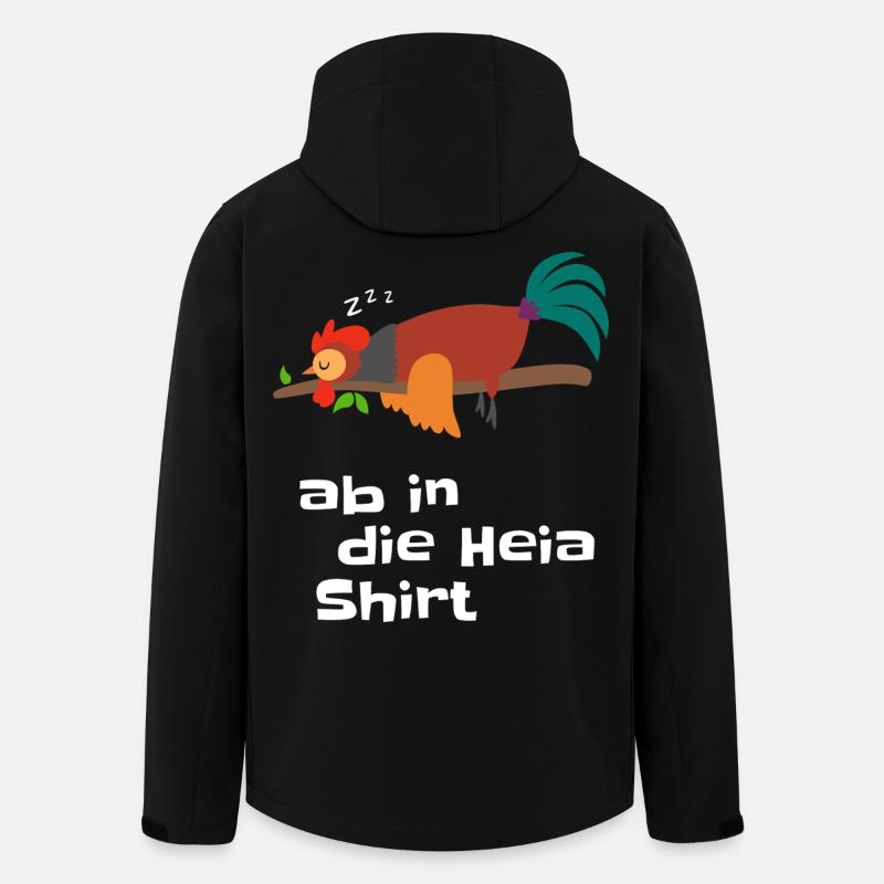 Kläffernder Hahn auf Ast - Recycelte Männer Softshell-Jacke von Stanley/Stella - Schwarz