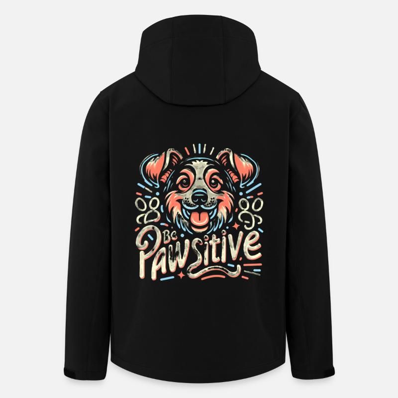 Be pawsitive cute dog - Men’s Recycled Softshell Jacket by Stanley/Stella - black