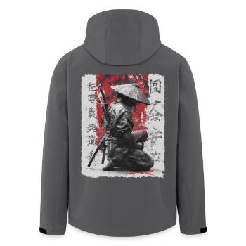 Samurai Sword Japanese Warrior, Fighter Ninja - Men’s Recycled Softshell Jacket by Stanley/Stella - black - Back - AI Model Male 185 light (185cm)