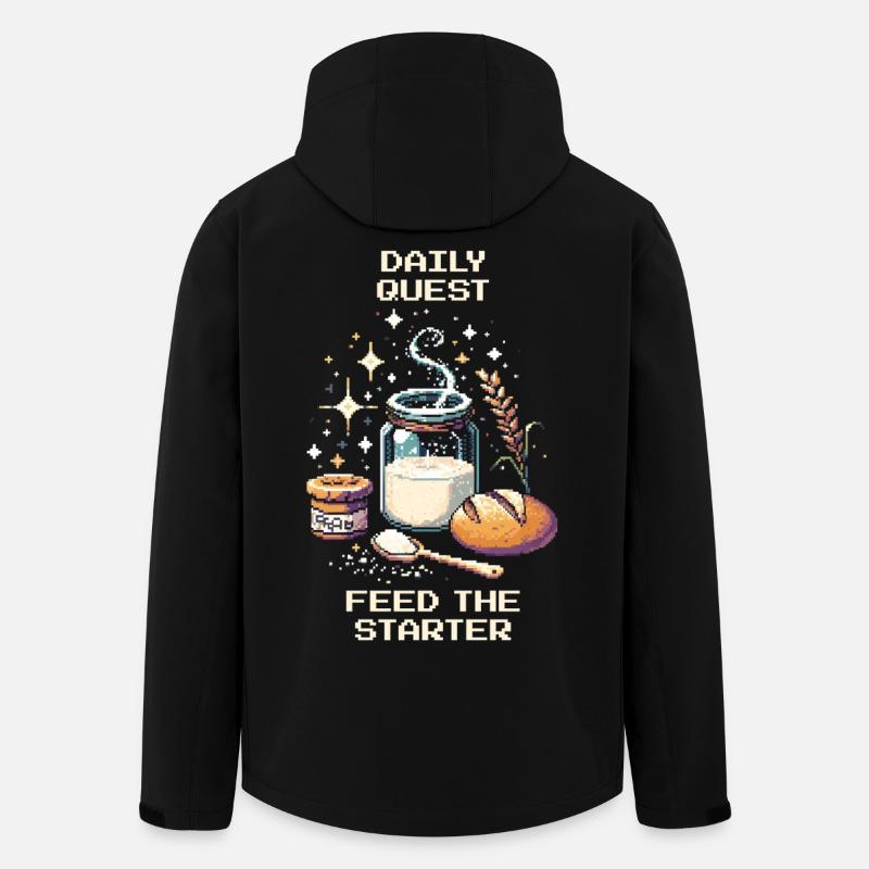 Quête quotidienne : Nourrir le levain - Veste softshell homme en polyester recyclé Stanley/Stella - noir