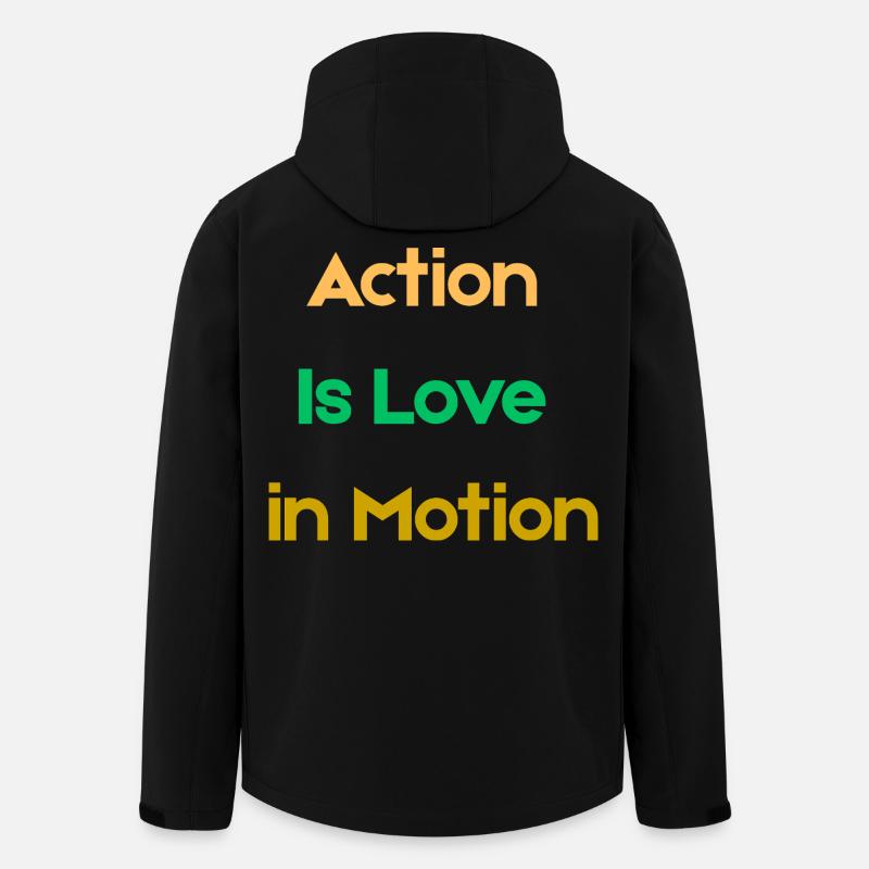 Action_Is_Love_in_Motion - Recycelte Männer Softshell-Jacke von Stanley/Stella - Schwarz