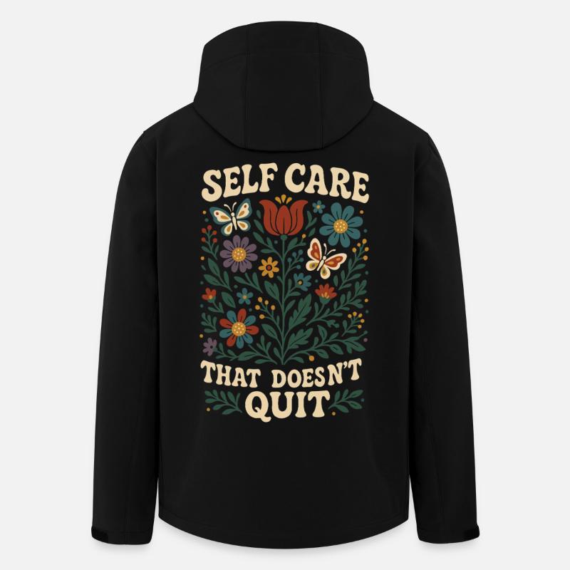 Self-care that never stops: Mindfulness - Men’s Recycled Softshell Jacket by Stanley/Stella - black