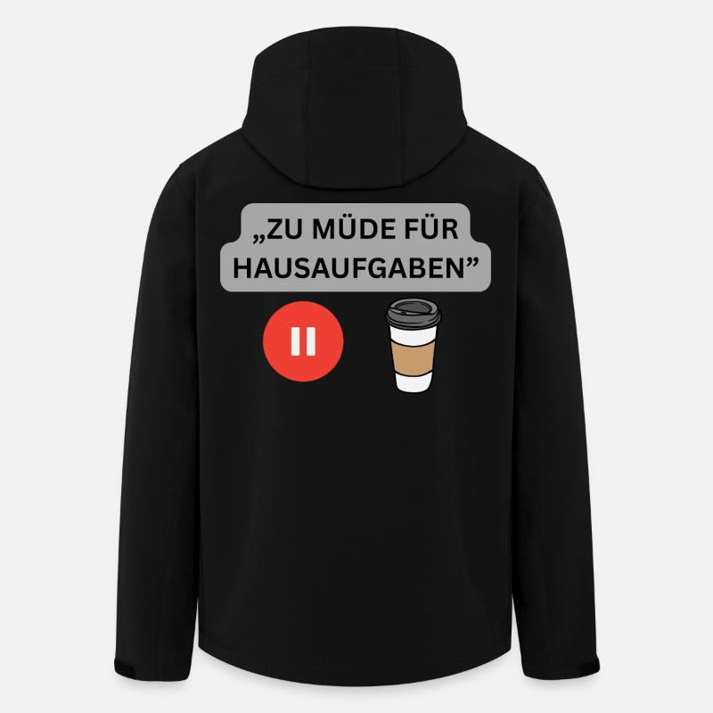 Zu_müde_fur_Hausaufgaben - Recycelte Männer Softshell-Jacke von Stanley/Stella - Schwarz