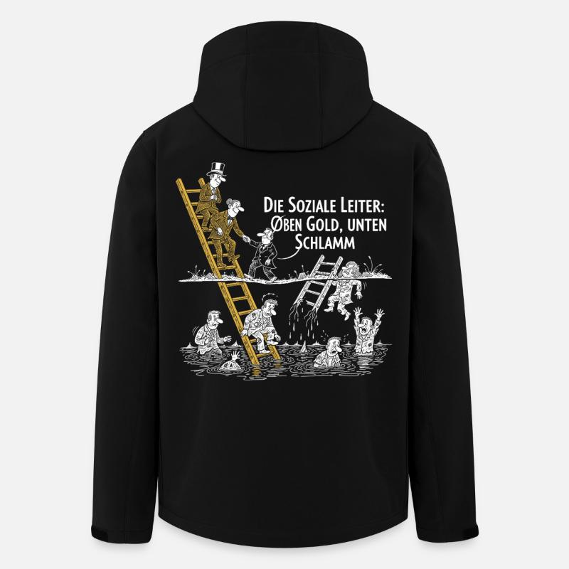 The Social Ladder - Men’s Recycled Softshell Jacket by Stanley/Stella - black