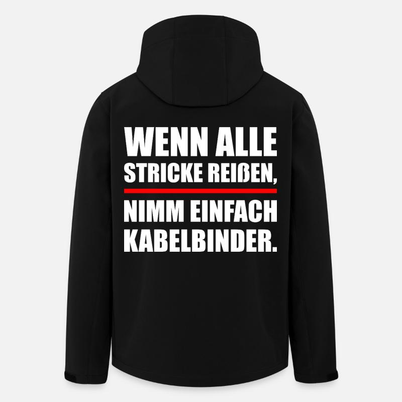 Lustige Handwerker Sprüche - Recycelte Männer Softshell-Jacke von Stanley/Stella - Schwarz