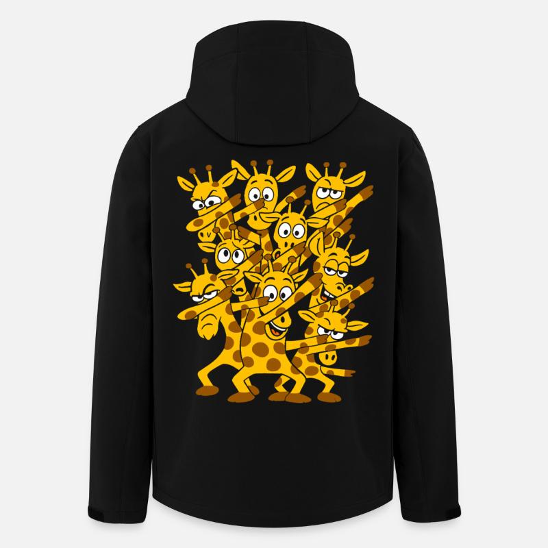 Dabbing Dancing Giraffes - Men’s Recycled Softshell Jacket by Stanley/Stella - black