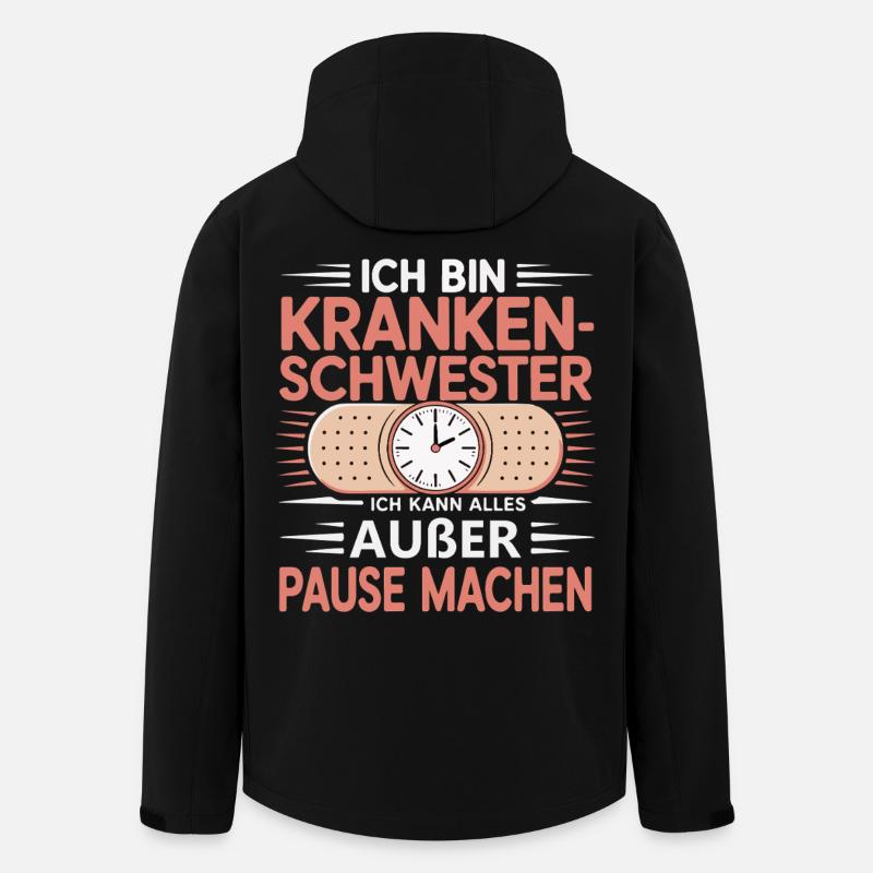 Krankenschwester Humor Design - Recycelte Männer Softshell-Jacke von Stanley/Stella - Schwarz