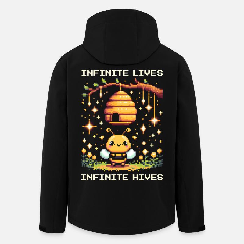 Endless lives – endless beehives | Beekeepers - Men’s Recycled Softshell Jacket by Stanley/Stella - black