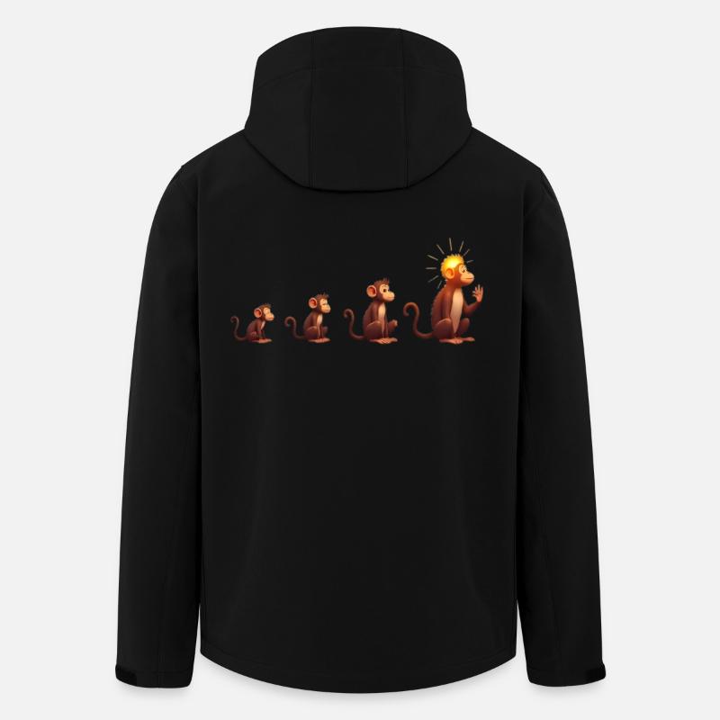 Evolution of sun-headed monkeys - Men’s Recycled Softshell Jacket by Stanley/Stella - black