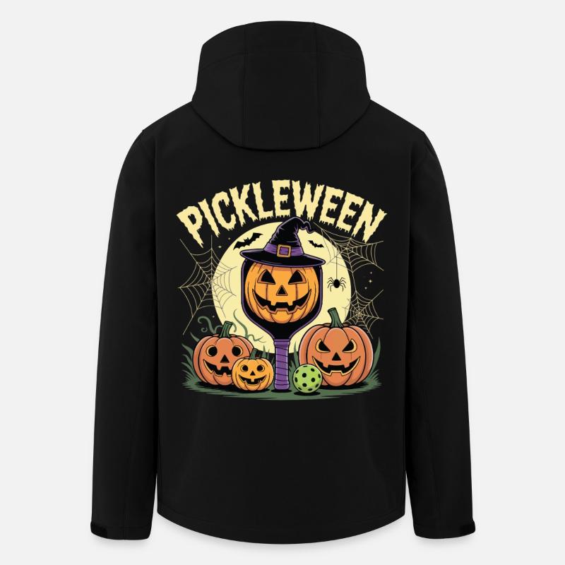 Pumpkin Pickleween Pickleball Player Halloween - Men’s Recycled Softshell Jacket by Stanley/Stella - black