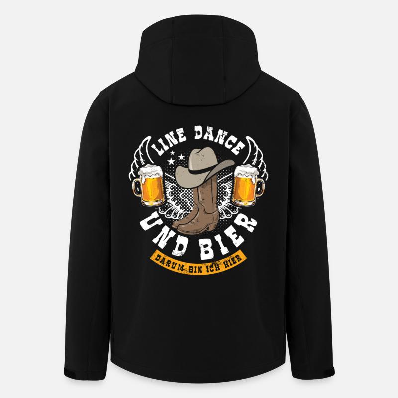 Line dancing and beer - that's why I'm here - gift - Men’s Recycled Softshell Jacket by Stanley/Stella - black