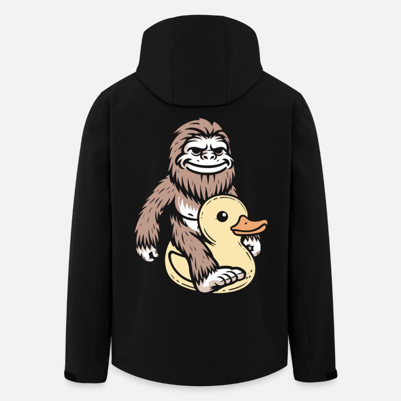 Bigfoot Quietscheente Gummiente Ente - Recycelte Männer Softshell-Jacke von Stanley/Stella - Schwarz