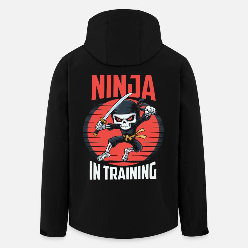 Ninja Skelett Halloween  - Recycelte Männer Softshell-Jacke von Stanley/Stella - Schwarz