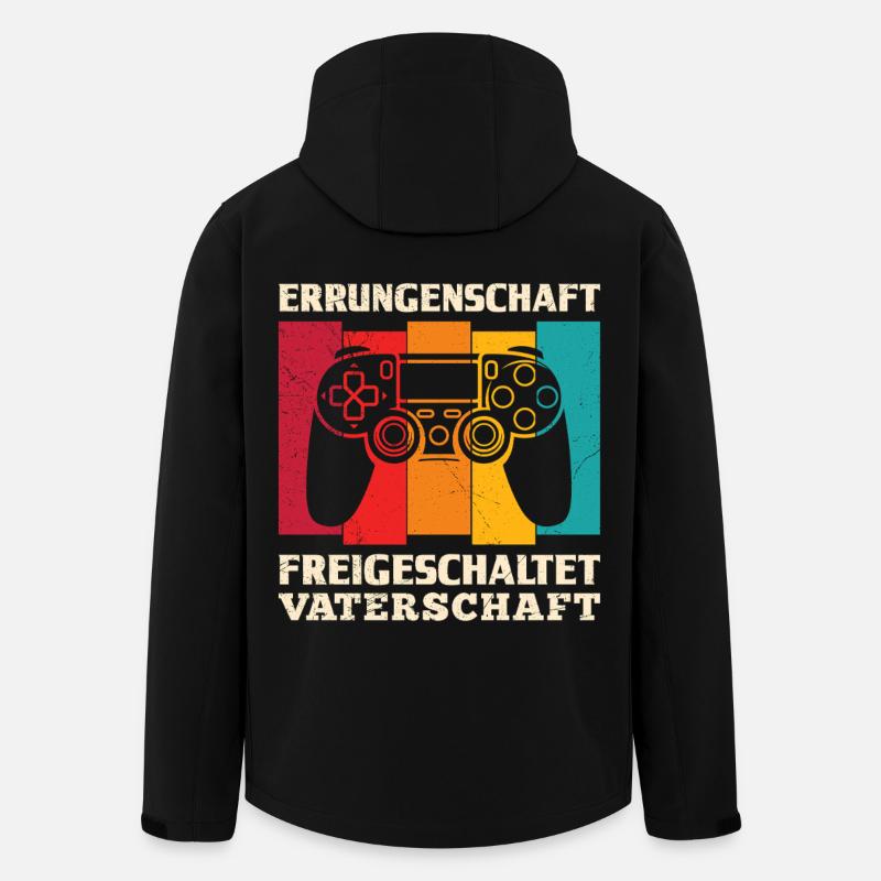 Père en devenir RÉUSSITE DÉBLOQUÉE - Veste softshell homme en polyester recyclé Stanley/Stella - noir