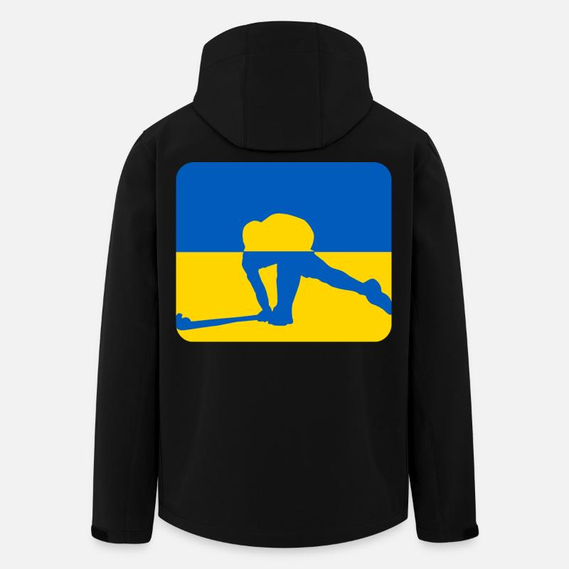 Ukraine Frieden Hockey Design - Recycelte Männer Softshell-Jacke von Stanley/Stella - Schwarz