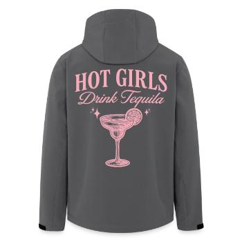 Humour Apéro Filles Boivent Tequila - Veste softshell homme en polyester recyclé Stanley/Stella - noir - Dos - AI Model Male 185 light (185cm)