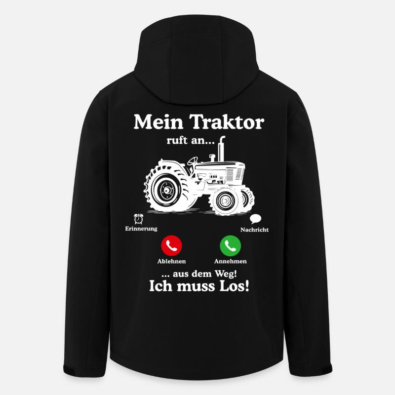 Mein Traktor ruft An Aus dem Weg Ich muss los  - Recycelte Männer Softshell-Jacke von Stanley/Stella - Schwarz