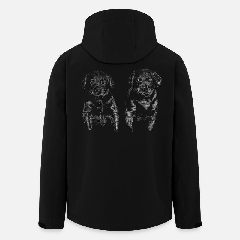 Welpen - Recycelte Männer Softshell-Jacke von Stanley/Stella - Schwarz