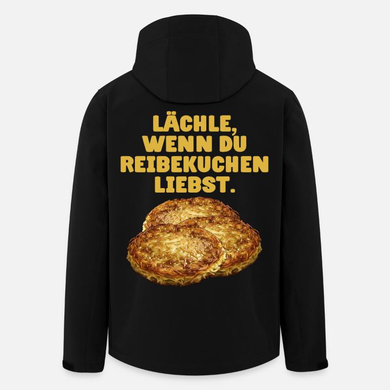 Reibekuchen lustig Spruch Rievkooche - Recycelte Männer Softshell-Jacke von Stanley/Stella - Schwarz