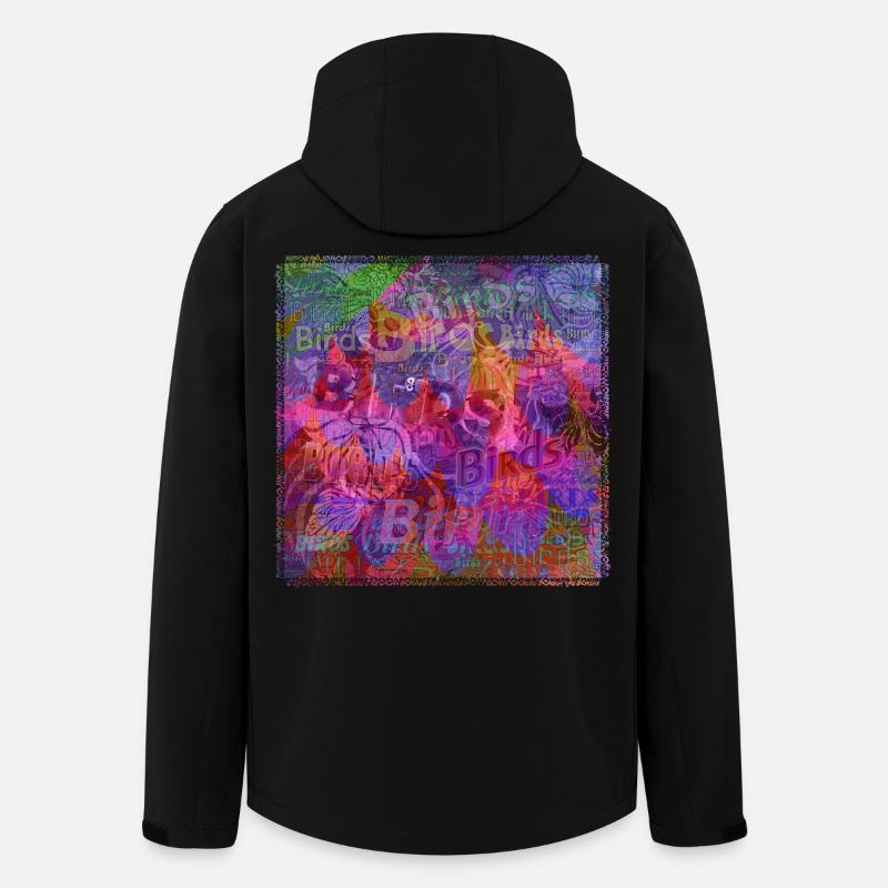 Worte & Vögel V1 - Recycelte Männer Softshell-Jacke von Stanley/Stella - Schwarz