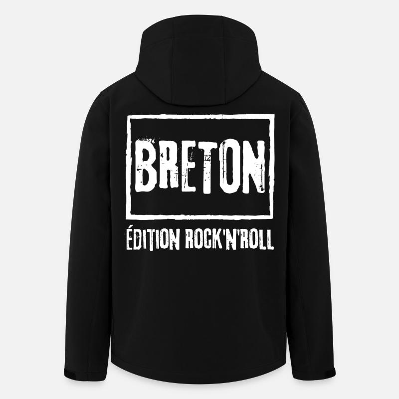 Breton Edition Rock - Veste softshell homme en polyester recyclé Stanley/Stella - noir
