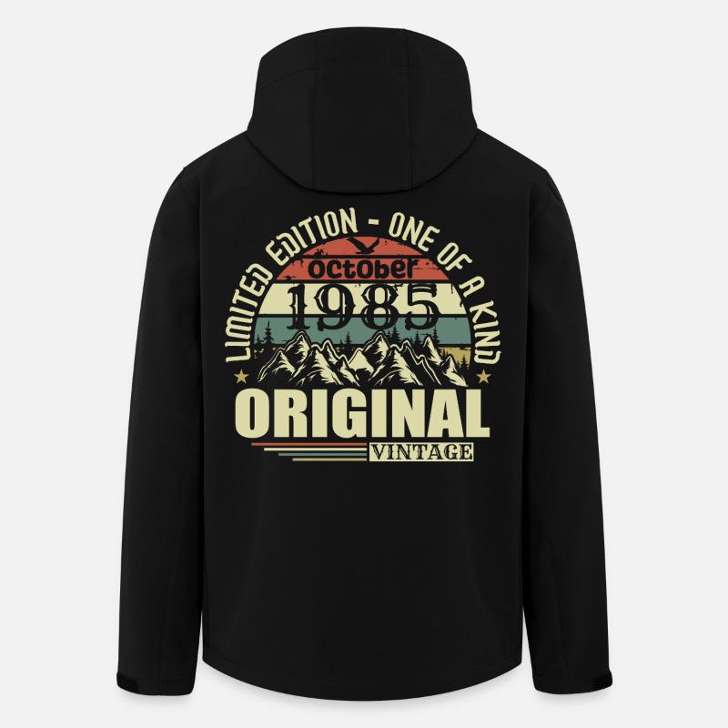 Octobre 1985 - Cadeau 40ème anniversaire Octobre - Veste softshell homme en polyester recyclé Stanley/Stella - noir