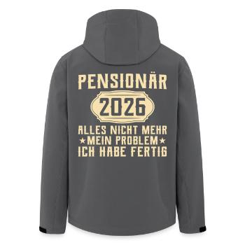 Pensionär 2026 - Abschied Arbeitskollege - Recycelte Männer Softshell-Jacke von Stanley/Stella - Schwarz - Hinten - AI Model Male 185 light (185cm)
