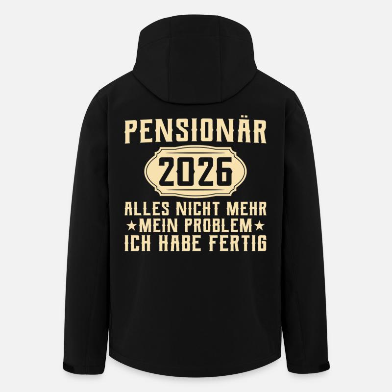 Retraité 2026 - Adieu collègue - Veste softshell homme en polyester recyclé Stanley/Stella - noir