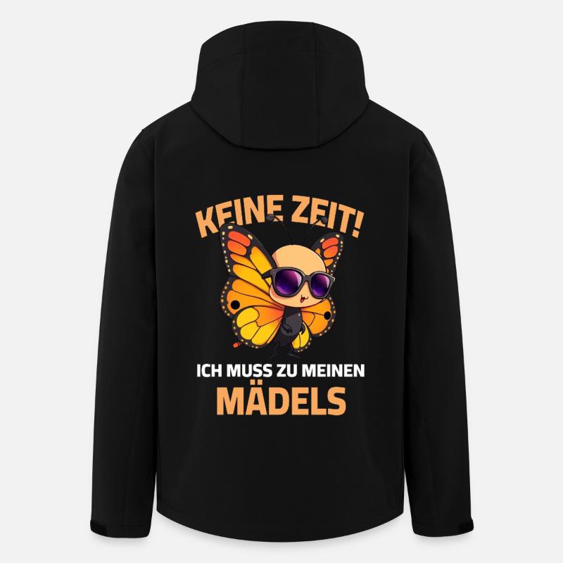 Schmetterling - Recycelte Männer Softshell-Jacke von Stanley/Stella - Schwarz