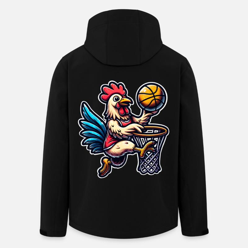 Basketball Huhn  - Recycelte Männer Softshell-Jacke von Stanley/Stella - Schwarz