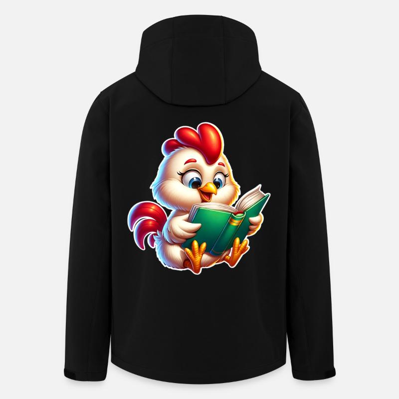Huhn Buch Lesen - Recycelte Männer Softshell-Jacke von Stanley/Stella - Schwarz