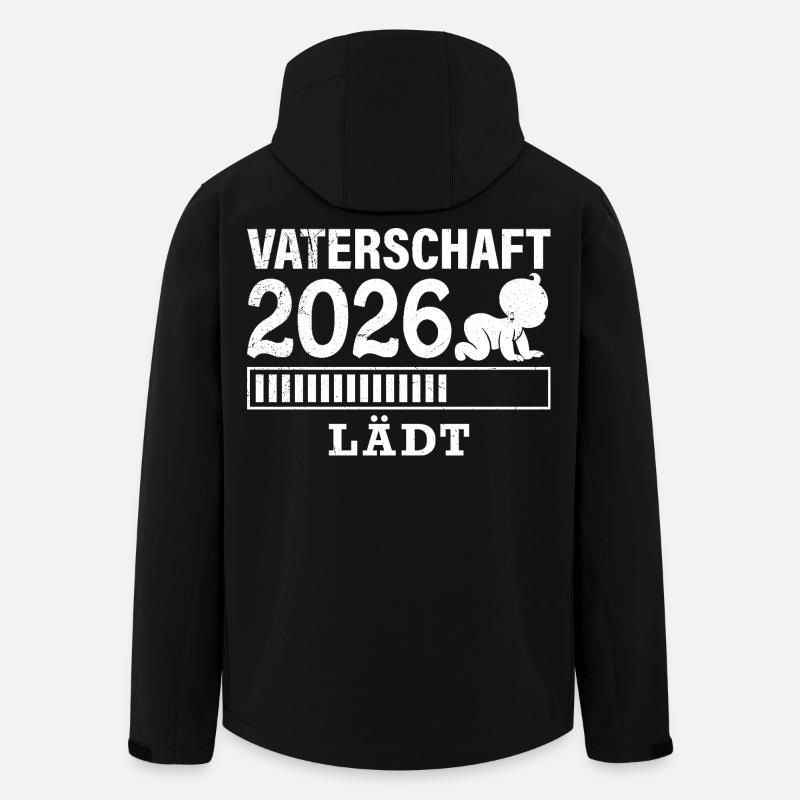 Werdender Papa VATERSCHAFT WIRD GELADEN 2026 - Recycelte Männer Softshell-Jacke von Stanley/Stella - Schwarz